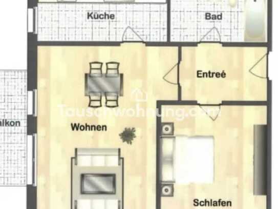 Tauschwohnung: 2-Zimmerwohnung Nähe Hauptbahnhof gegen größere
