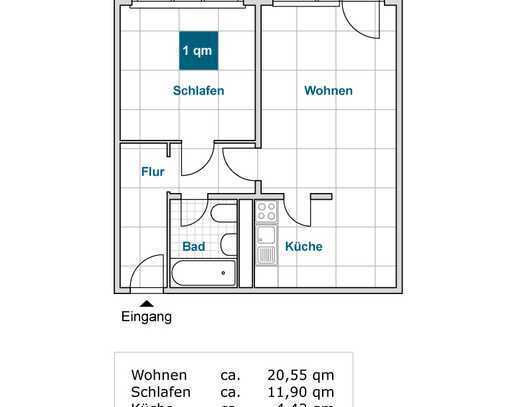 Aufgepasst: 2-Zi.-Wohnung in zentraler Lage sucht Nachmieter!