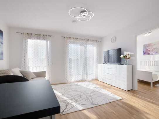 Vollmöblierte neubau 2-Zimmer-Wohnung mit Balkon, Keller, Tiefgarage. Eigentümer, keine Provision