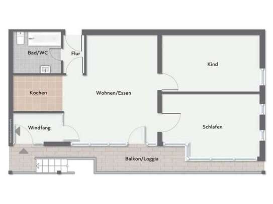 NEU renovierte 3-Raum-Souterrain-Wohnung mit Balkon und EBK in Neckargemünd