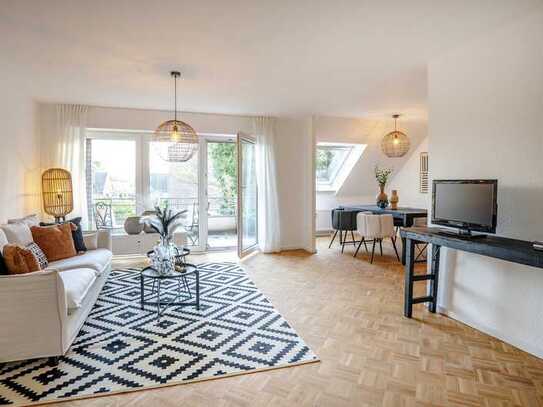 *PROVISIONSFREI* Frisch renovierte Maisonettewohnung, Balkon, TG-Stellplatz, 2 Bäder, Parkett