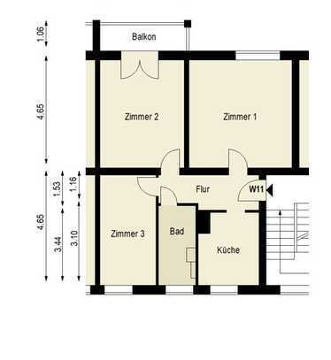 Gemütliche 3-Zimmer-Altbauwohnung in Fahrradstraße mit begrüntem Hinterhof