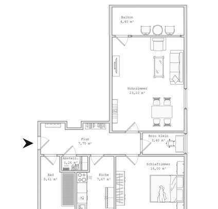 Schöne 2,5-Raum-Wohnung mit EBK in Holzkirchen