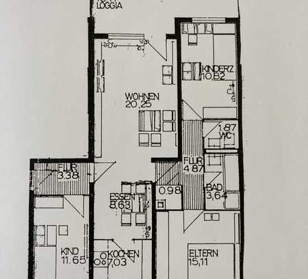 4-Raum-Wohnung in Freiburg