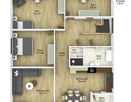 Erstbezug – DG-Wohnung mit Garten in energetisch sanierten Haus - Endenergiebedarf 13,5 kWh/(m²*a)