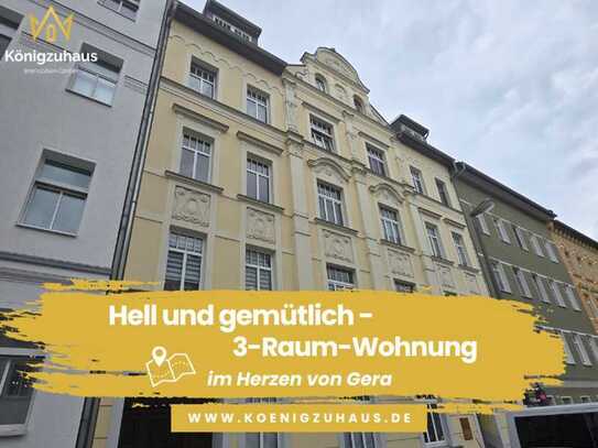 * Mehr als 5 Prozent Rendite - 3 Raum Wohnung mit Balkon im Herzen von Gera zu verkaufen *