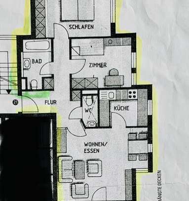 Helle 3,5-Raum-Wohnung mit Balkon und Einbauküche in Möglingen