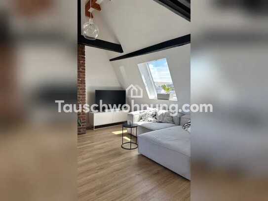 Tauschwohnung: Schöne helle Dachgeschosswohnung mit Balkon