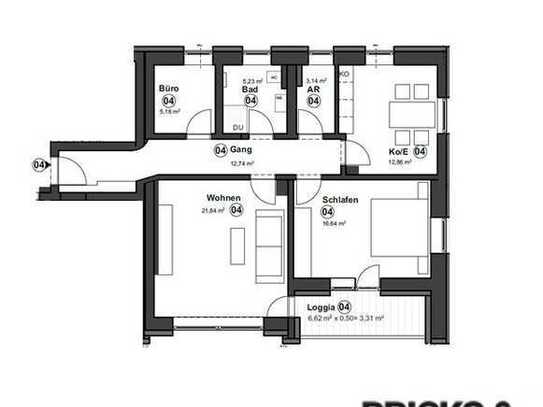 Energetisch Sanierte 3,5 Zimmerwohnung im 1. Obergeschoss