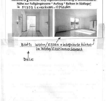 Exklusive, modernisierte 3-Zimmer-Wohnung mit Balkon und Einbauküche in Leverkusen- Opladen