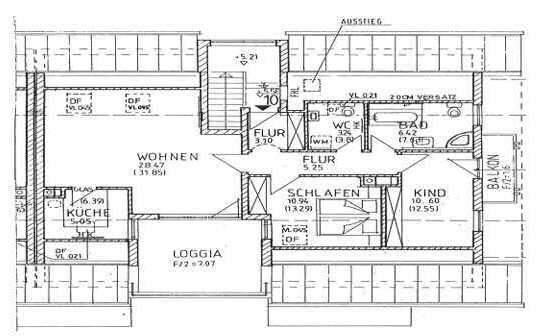 Stilvolle, neuwertige 3-Zimmer-Dachgeschosswohnung mit Balkon & Loggia und EBK in Taufkirchen