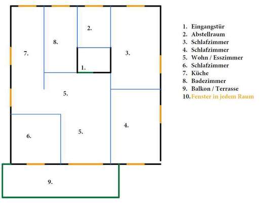 4,5 Zimmer - Wohnung,125 qm, ab sofort verfügbar, sehr großer Balkon, komplett Saniert