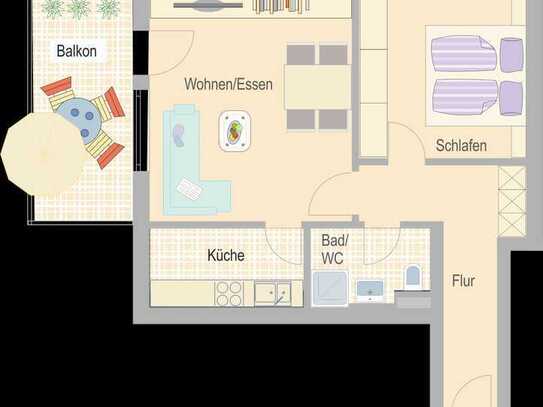 2-Zimmer-Wohnung für Jung und Alt - mit Balkon