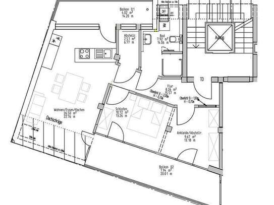 Kernsanierte Wohnung mit Aufzug, Balkone und Einbauküche in zentraler Altstadtlage von Eberbach