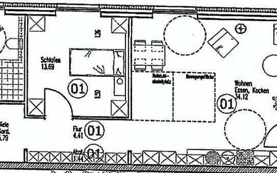 Freundliche und neuwertige 2-Raum-Erdgeschosswohnung mit Balkon und EBK in Großenkneten