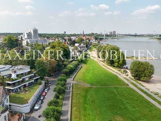 Auenviertel Rheinlage - Großzügig geschnittene 4-Zimmerwohnung mit 2 Balkonen und Hallenschwimmbad