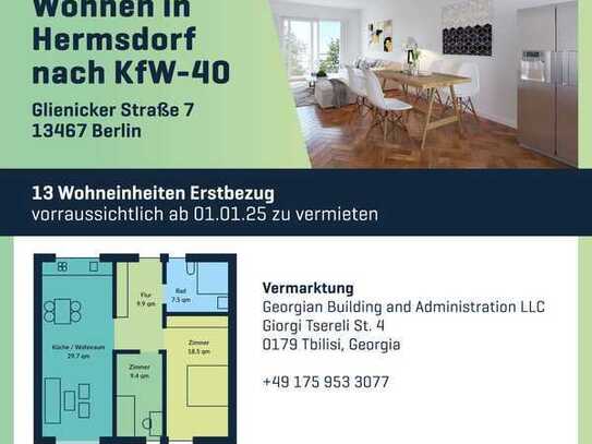 Erstbezug mit Balkon oder Garten und EBK: Stilvolle 3-Zimmer-Wohnung mit geh. Innenausstattung