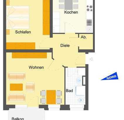 2-Zimmer-Whg mit Balkon