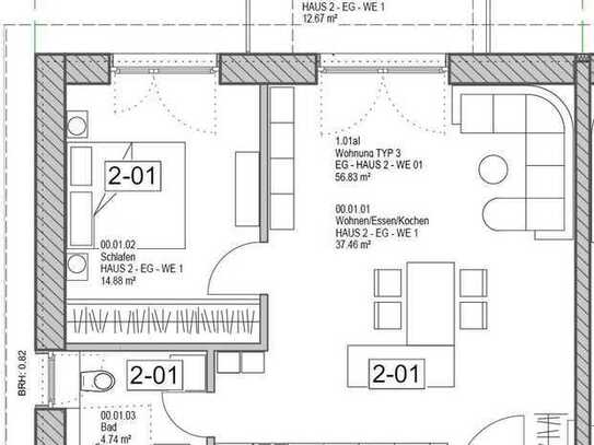 2-Zimmer-Erdgeschosswohnung mit geh. Innenausstattung und kleinem Garten in Bendorf