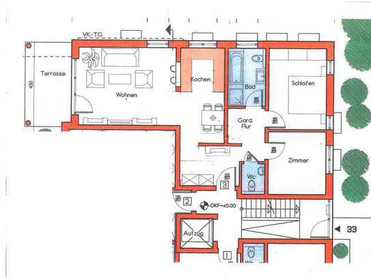 Neubau/Erstbezug! 3-Zi.-Wohnung mit Aufzug in bester Lage von Jügesheim