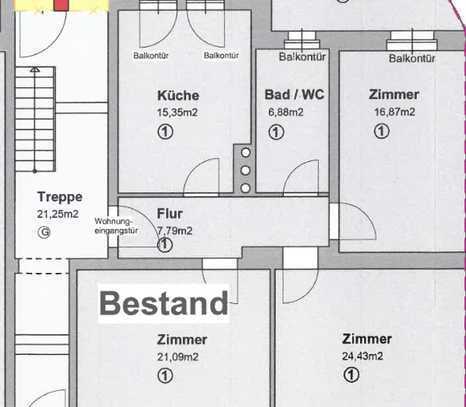 Schöne 3-Zimmer-Wohnung mit Terrasse in Bestlage