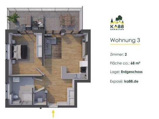 🏞️ Erstbezug in Wachtberg💎 Moderne 2-Zi. Wohnung im Wohnoase 'KA88'. Natur und Komfort vereint! 🏡