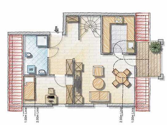 Sonnige 3-Zimmer-Maisonette-Wohnung im Rauner-Gebiet!