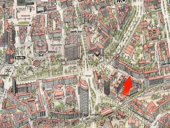 Zweiraum-Apartment Stadtmitte-Süd Nähe U-Bahn / S-Bahn Stadthaus / Südbad