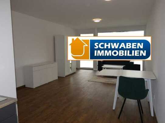 SCHICK & NEU: möbliertes, barrierearmes 1-Zi.-Apartment mit Balkon zentral in Langenau zu vermieten!