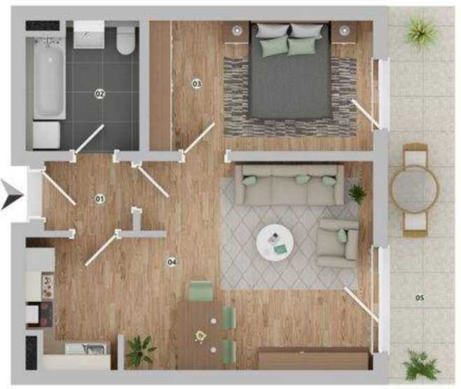 2-Zimmer, EBK, Süd Dachterrasse, Aufzug, TG-Stellplatz in Leipzig-Möckern