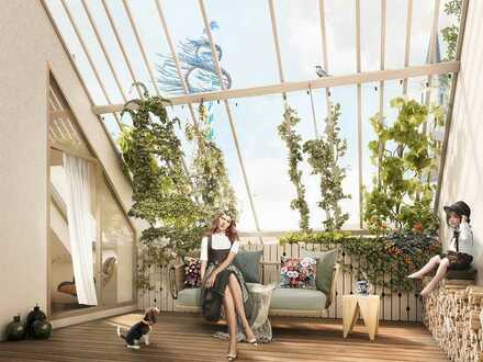 Nachhaltigkeit, Gemeinschaft und Design: 3-Zi.-Maisonette-Wohnung mit wunderschöner Dachterrasse