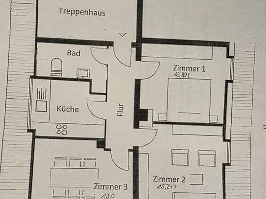 Dachgeschosswohnung in Darmstadt-Mitte (Kapellplatzviertel)