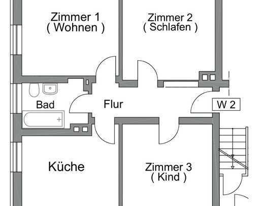 3-Zimmer-Wohnung in sehr guter Lage !