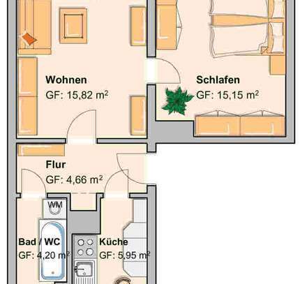 2 Zimmer Wohnung in Werdau-Ost :-)