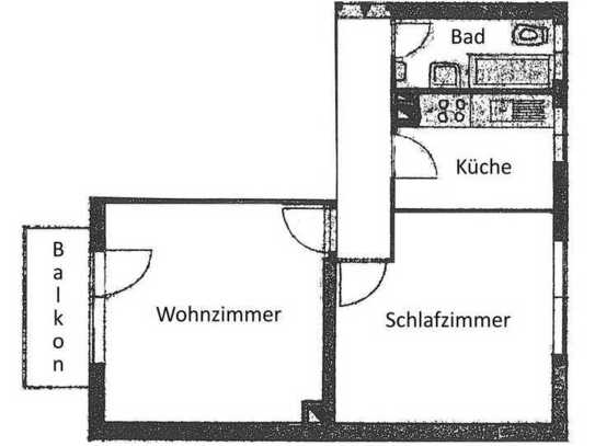 Helle 2-Zimmer-Wohnung mit Südbalkon nahe S-Bahn-Station