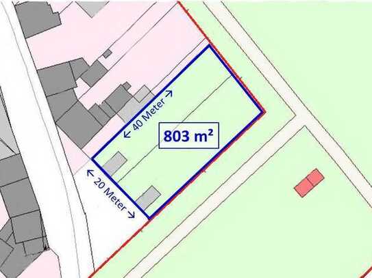 803 m² Baugrund in TOP-Lage