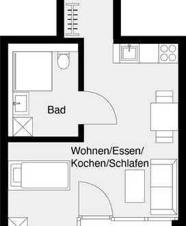 Schöne 1-Zimmer-Wohnung für Senioren (Whg. 18)