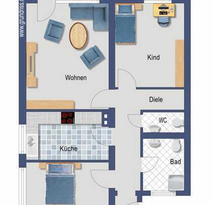 sehr gepflegte und sanierte Wohnung mit Balkon - provisionsfrei