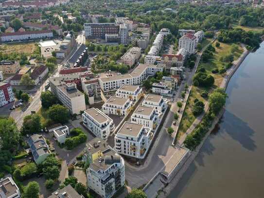 Wohnen, wo andere dem Alltagsstress entfliehen: 2-Zimmer-Wohnung an der Elbe!