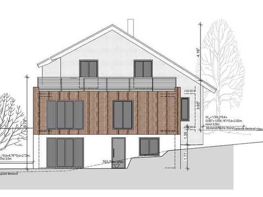 Energieeffizienter Neubau über 2 Stockwerke mit Terrasse in Kempten (Allgäu)