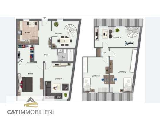 6 Zimmer Wohnung mit Ankleide im Zentrum von Trier