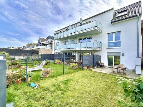 Neubau! Helle, ideal aufgeteilte 2 Z. Wohnung mit Einbaubauküche, Terrasse und Garten in Frechen.