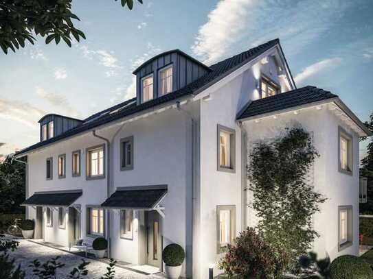 Neubau Helles & Ruhiges Reihenmittelhaus am Ortsrand in Planegg, 5 Zimmer, 3 Schlafzimmer mit Garten