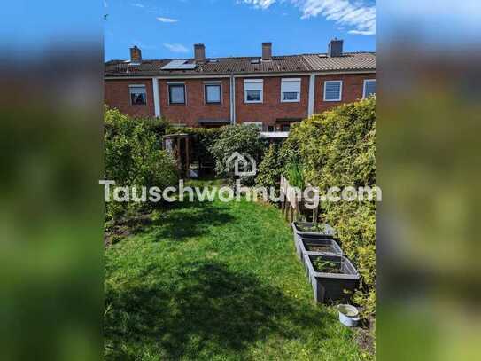 Tauschwohnung: 4 Zimmer im Reihenmittelhaus auf 2 Etagen - mit Garten!