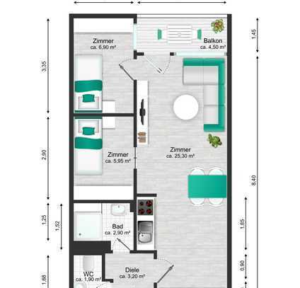 3-Zimmer-Wohnung in Goslar Hahnenklee