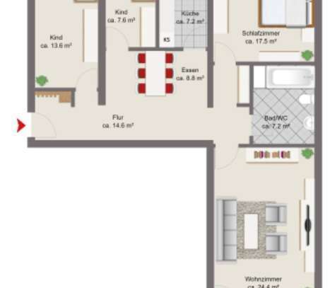 Vorankündigung: Stilvolle 4-Raum-Wohnung mit gehobener Innenausstattung mit EBK in Wolfratshausen