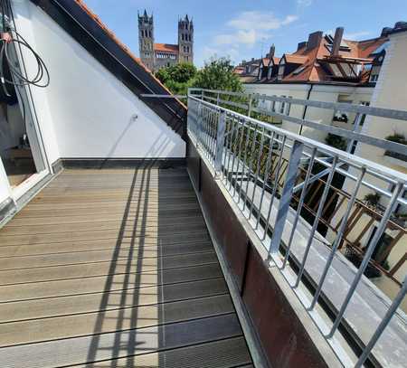 Komplettsanierung!!! Top, große 2 Zimmer DG Wohnung mit Südbalkon in Isarvorstadt/Glockenbach