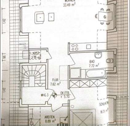 Geschmackvolle 3-Zimmer-Dachgeschosswohnung mit geh. Innenausstattung mit Balkon und EBK in Frechen