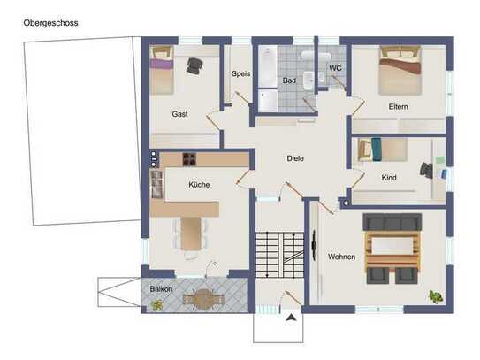 Provisionsfreie - Schöne 4 Zimmer-Wohnung mit Balkon