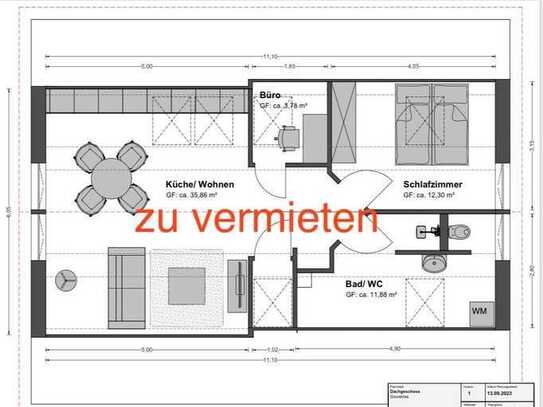 Wunderschöne 3-Zimmer-Dachgeschosswohnung in Riedenberg